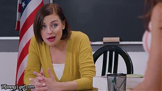 My Stepmom is also My Teacher and Im a Hot Virgin 4 Her - Milf